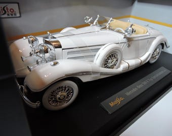 1/18 Mercedes-Benz 500K White Specialroadster 1936 Maisto