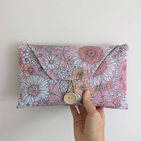 Nappy wallet, Nappy clutch, Diaper wallet, Diaper, Nappy, Baby shower gift, Baby sprinkle gift, Floral