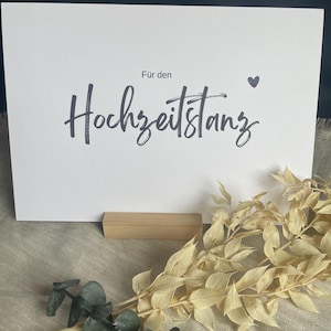 Karte für Hochzeitstanz, Hochzeitsschilder, schlichte Karte Hochzeitstanz, Beschilderung für Hochzeiten, Hochzeitstanz Beschilderung