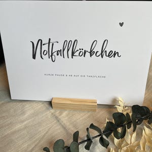 Karte für Notfallkorb, Hochzeitsschilder, schlichte Karte Notfallkörbchen Beschilderung für Hochzeiten, Notfallkorb Beschilderung