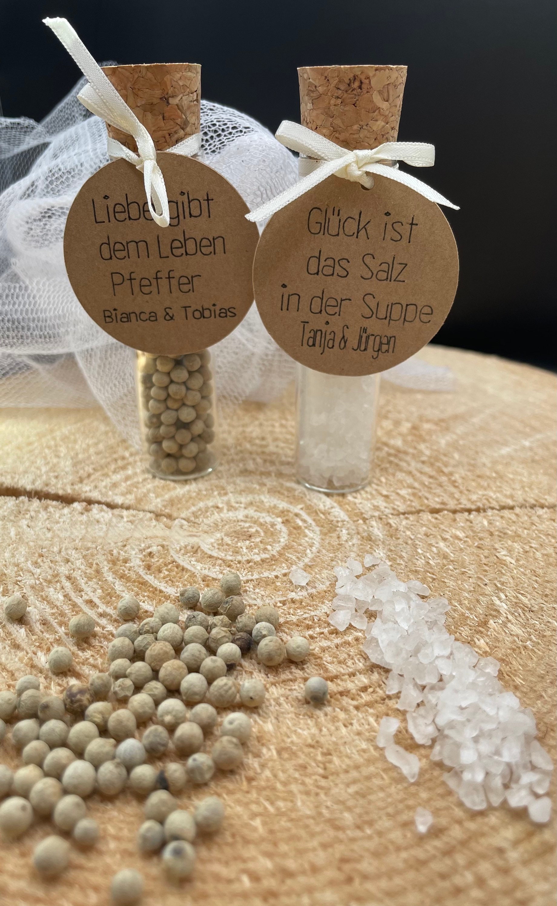 Gastgeschenk Hochzeit Salz und Pfeffer Reagenzglas Etsy
