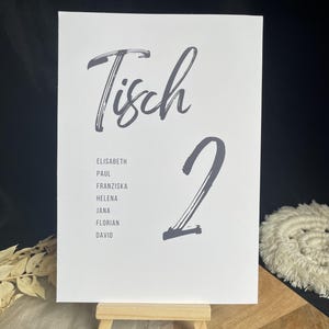 Tischnummer, Sitzplan, Hochzeitspapeterie, Hochzeitsschilder, Beschilderung für Hochzeiten, Tischkarten