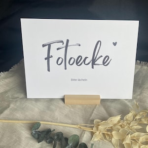 Karte für Fotoecke, Hochzeitsschilder, schlichte Karte Fotoecke, Beschilderung für Hochzeiten, Fotoecke Beschilderung