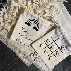 Gastgeschenk Taufe,Kommunion,Konfirmation,Hochzeit, Tic Tac Toe, Gastgeschenkspiel personalisiert, Gastgeschenk für die Kleinen Gäste