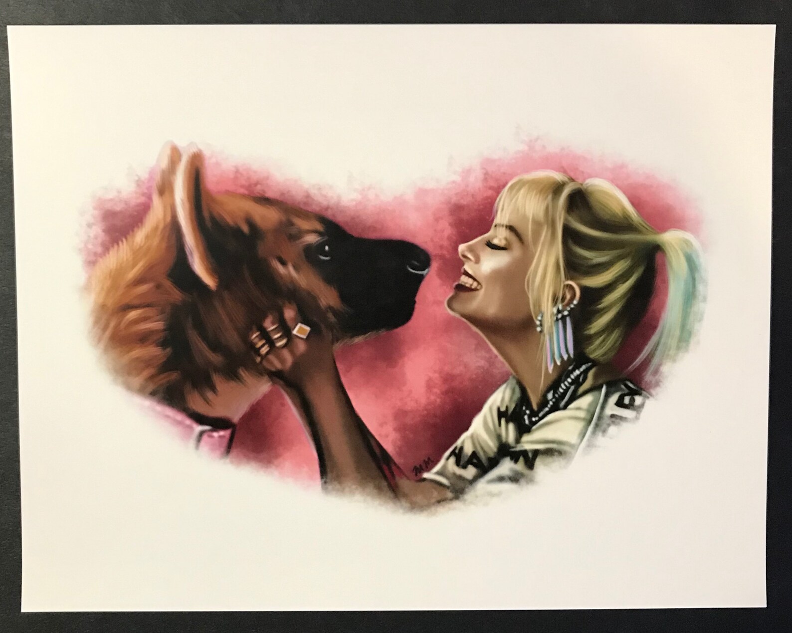Harley Quinn and Hyena Art Print Birds of Prey Margot Robbie | Etsy