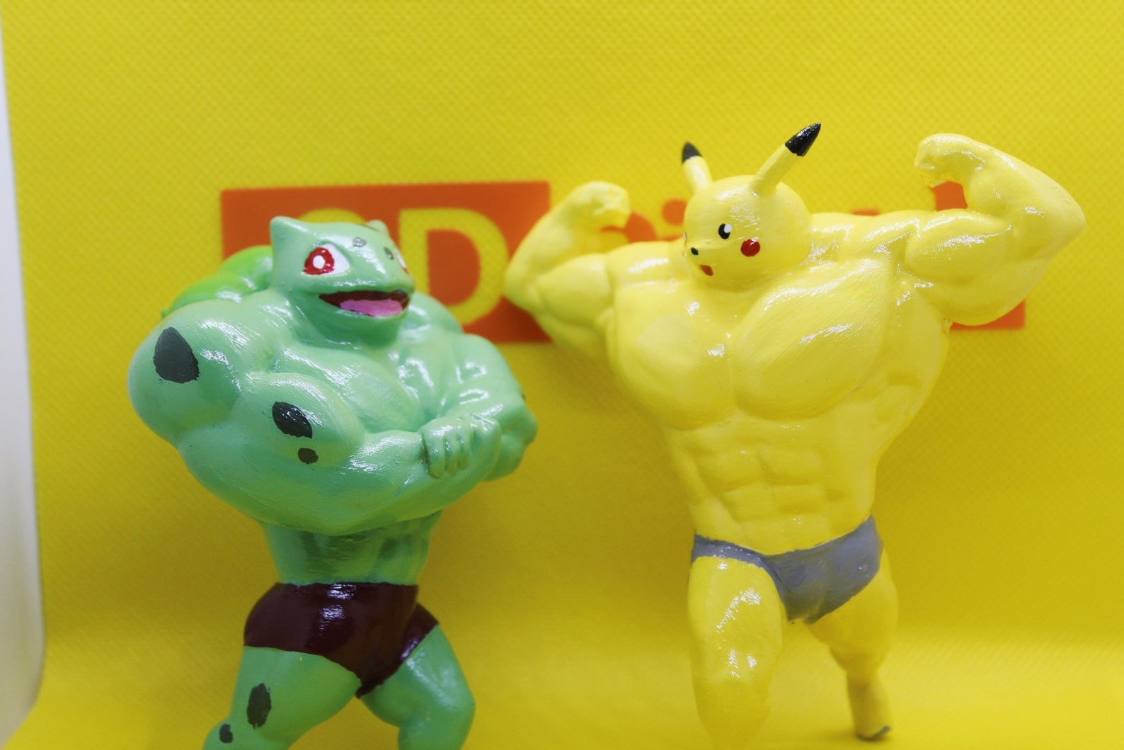 Ultra swole Bulbasaur Pokemon Amiibo Model Figure Free Etsy