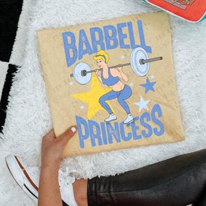 Barbell Princess DTF Transfer | Gym Direct To Film Print | Ready To Press