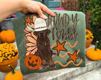 Howdy Fall DTF Transfer { Halloween Direct To Film Print } Ready To Press
