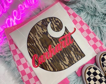 Camo Pink CH DTF Transfer | Direct To Film Western Print | Ready To Press