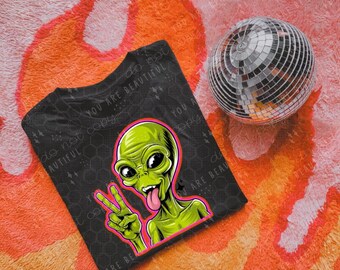 Boujee Alien DTF Transfer | Western Direct To Film Collage | Ready To Press
