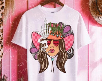 Pretty Pink Cowgirl DTF Transfer | Western DTF Print | Ready To Press