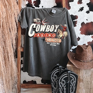 Cowboy Casino DTF Transfer | Western Direct To Film Print | Ready To Press