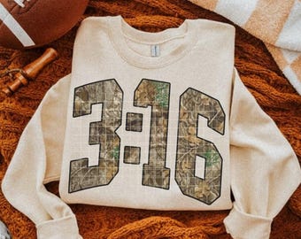 John 3:16 Camo DTF Transfer | Faith Direct To Film Print | Ready To Press