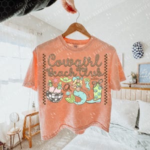 Cowgirl Beach Club DTF Transfer | Western DTF Print | Ready To Press