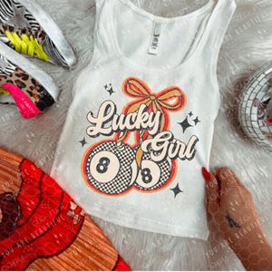 Lucky Girl DTF Transfer | Western DTF Print | Ready To Press