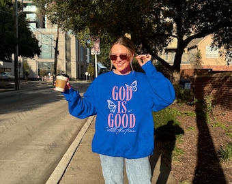 God Is Good All The Time Pink DTF Transfer {Faith Direct To Film Print}