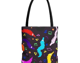 Bolso de mano con diseño de alfombra de skate de los años 90, peculiar y divertido, con forma de gusano en una cuerda