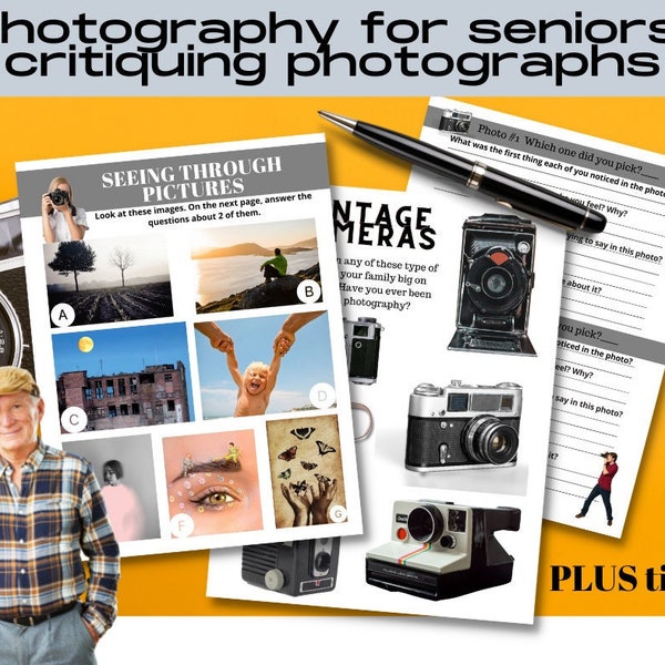 Photography Class, Dementia Activities, Alzheimers Activities, Senior Photography Class, Activity Director, Digital Download, Printable