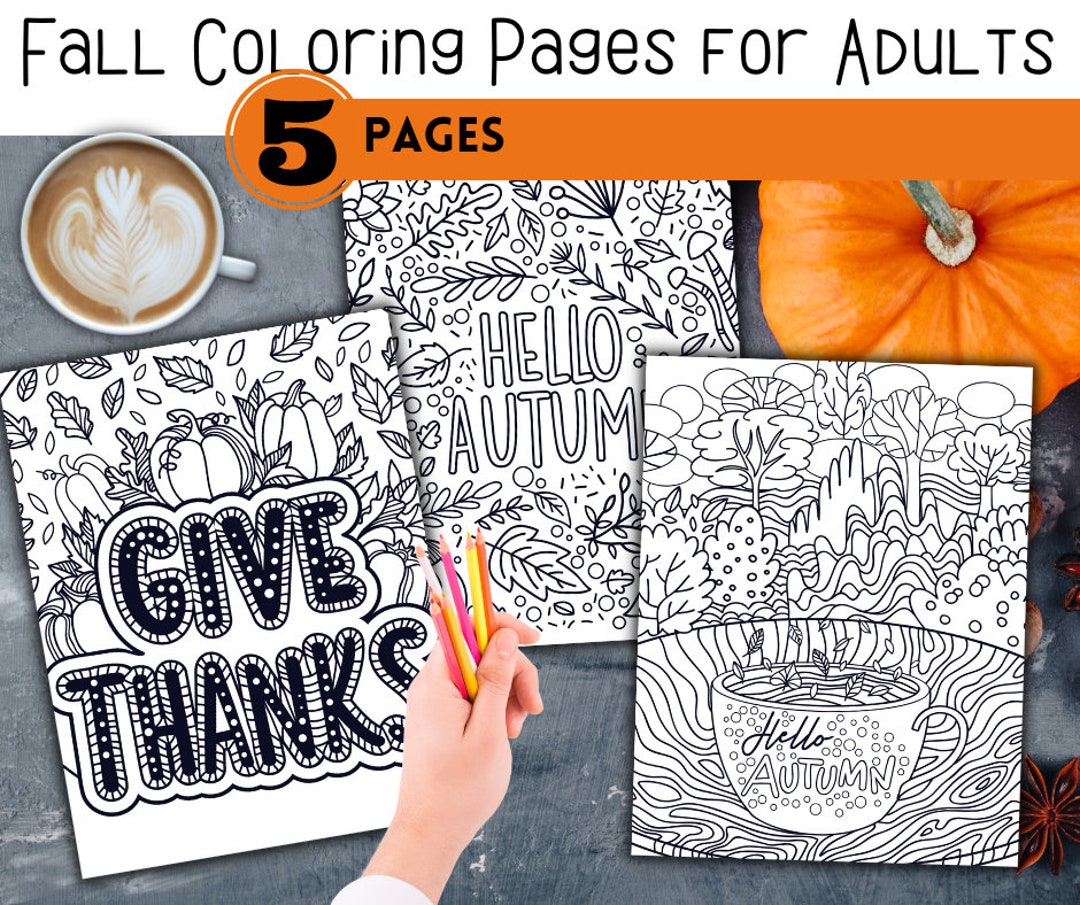 Fall Coloring Pages for Adults