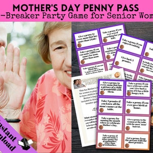 Gioco per la festa della mamma, Gioco per la festa della mamma stampabile, Festa della mamma, Gioco per la festa della mamma senior, Mamma senior, Rompighiaccio per donne, Download