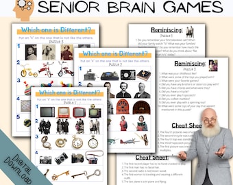 Demenz-Gehirn-Spiel: Senior Montessori Matching Card Puzzle (herunterladbar)