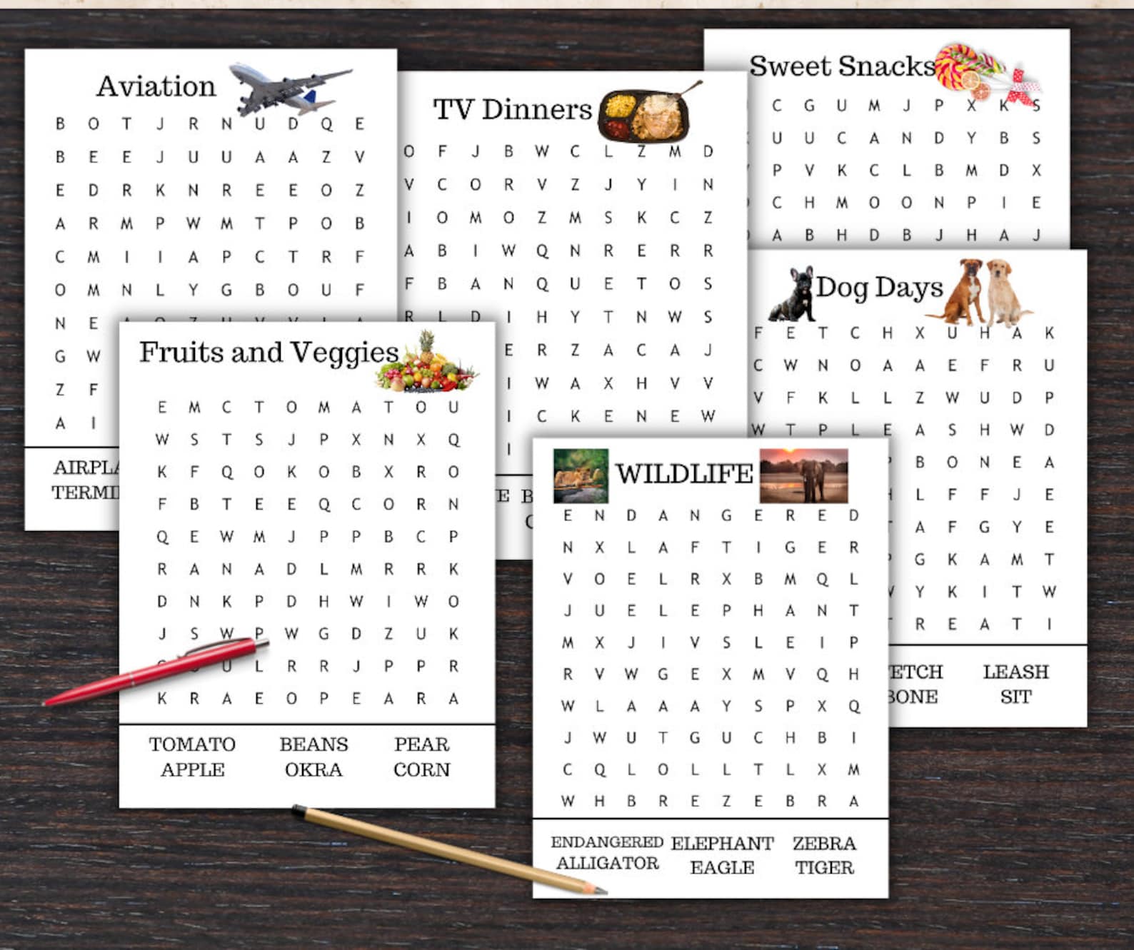 Large Print Word Search Puzzles for Seniors With Dementia (PDF) - Etsy