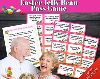 Easter Party Games, Easter Games for Adults, Easter Game Printables, Easter Game, Easter Game for Seniors, Easter Jelly Bean Game, Download