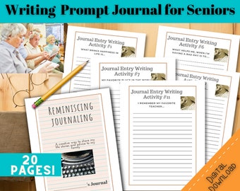 Reminiscing Journal Seniors Grandparent Journaling Senior Activity Director Writing for seniors LIfe Stories