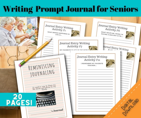 Reminiscing Journal Seniors Grandparent Journaling Senior Activity Director Writing for seniors LIfe Stories