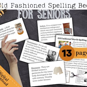 Senior Spelling Bee: Memory & Word Game (PDF Download)