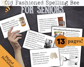 Senior Buchstabier-Bee: Memory & Wortspiel (PDF Download)