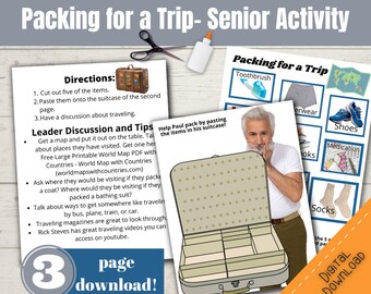 Packing for a Trip Dementia Activity: Senior Memory Care (PDF)