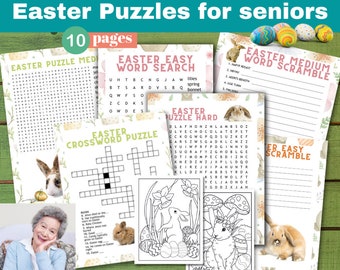Easter Puzzles, Easter Crossword, Easter Word Search, Easter Word Scramble, Easter Download Printables, Easter Puzzles for Seniors Download
