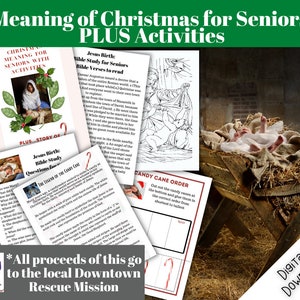 Christmas Meaning Activity Packet for Seniors: Jesus Birth Story (PDF)