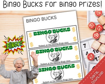 Printable Bingo Bucks - Etsy