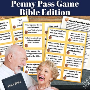 Penny Pass Bible Trivia Game for Seniors (Digital Download)