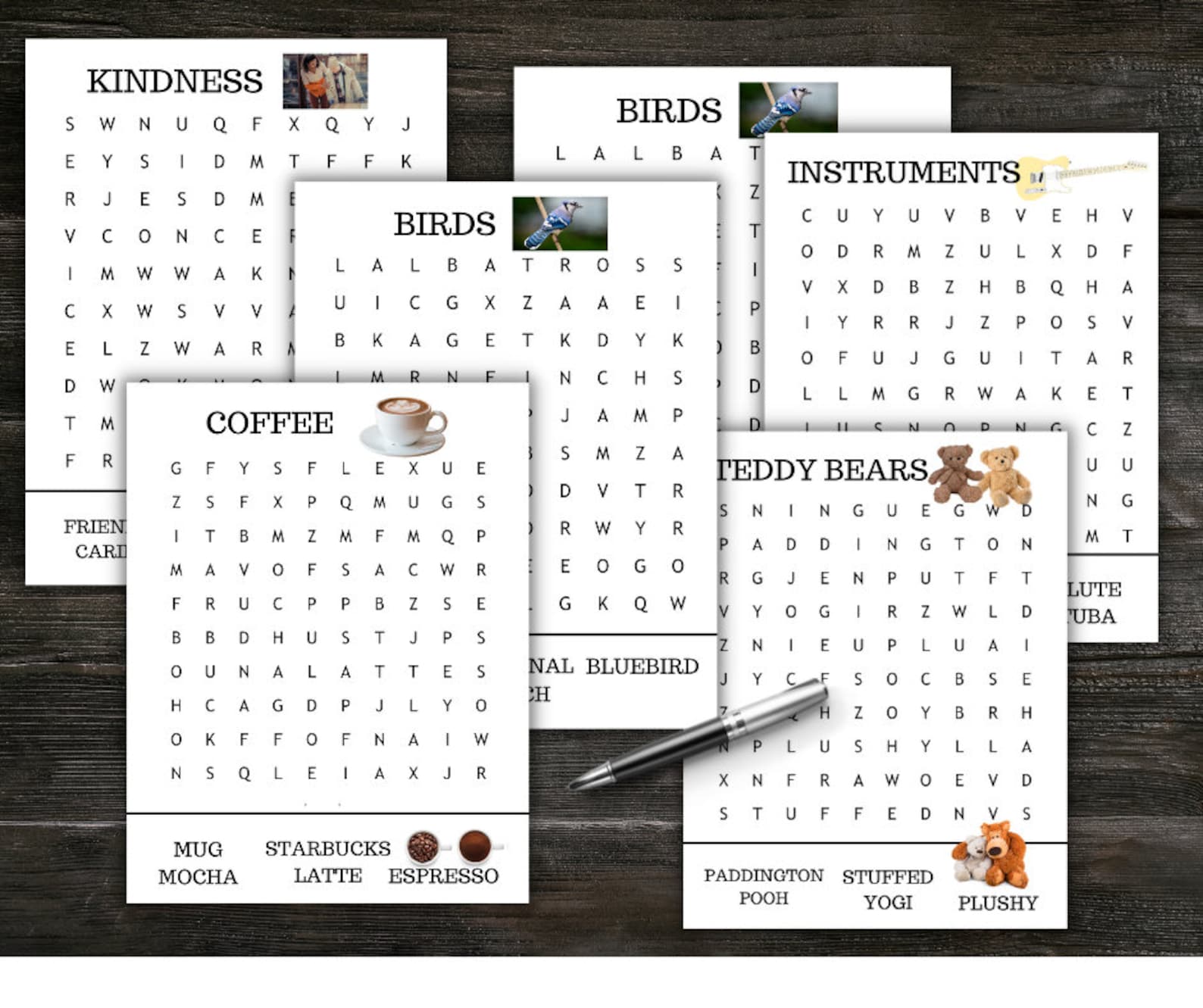 Large Print Word Search Puzzles for Seniors With Dementia (PDF) - Etsy