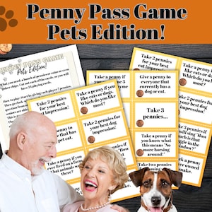 Penny Pass Herinneringen ophalen Spel Senioren met de ziekte van Alzheimer IJsbreker Spel Senioren Spel Penny Pass Pets Edition