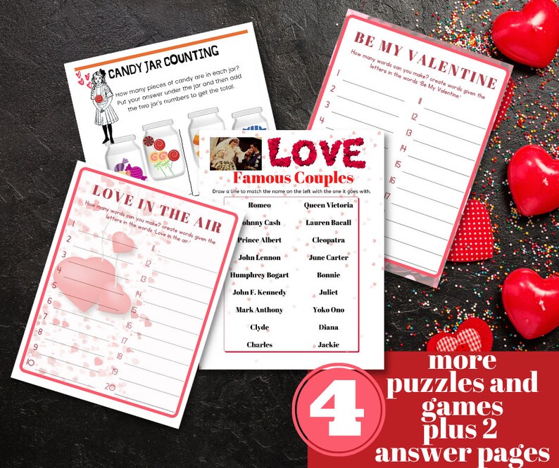 Valentine's Day Packet for Seniors, Valentine's Puzzles for Seniors ...
