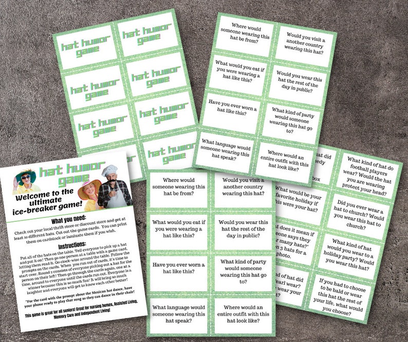 Icebreaker Party Game Alzheimers Game Senior Activity Etsy Canada
