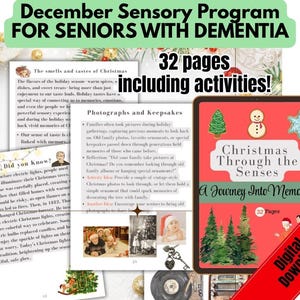 Christmas Through the Senses – A December Sensory Program for Seniors with Dementia (32 Pages + Activities!)