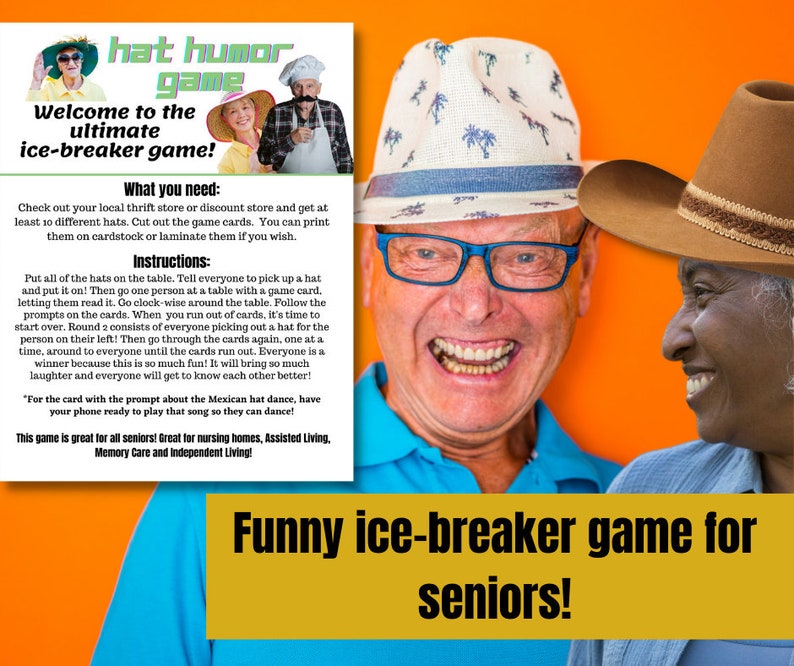 Icebreaker Party Game Alzheimers Game Senior Activity Etsy Canada