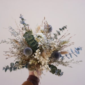 Eucalyptus & BlueThistle Dried Flower Mixed Bouquet