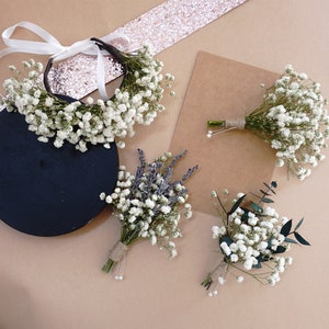 5 24 pieces Baby's Breath Hair Pin, Gypsophila Hair Pin, Baby's Breath Bridal Hair Pin, Bridal Hair Accessories, Dried Flower Hair Pins image 6