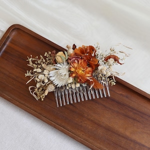 Daisy dried flower mixed bridal hair accessories/Bohemian wedding hair accessories/Dry Flower Hair Comb