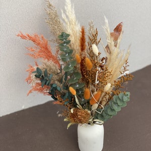 Neutraler Rost-Ton Brautstrauß / Eukalyptus Greenery Strauß für Hochzeit / Braut und Brautjungfer Strauß / Wildblumen Grass Strauß