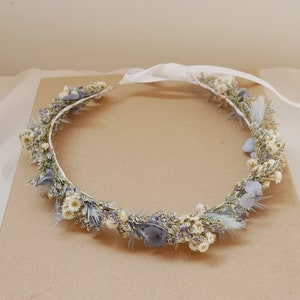 Grays dried flower crown head wreath flower wreath hair wreath bridal wreath dirndl wreath dried flower wreath Flowergirl crowns