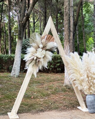 Sfondo Fotografico 2,4x1,8 M Boho Pampas | Tela In Poliestere Per Compleanno, Matrimonio E Ritratti