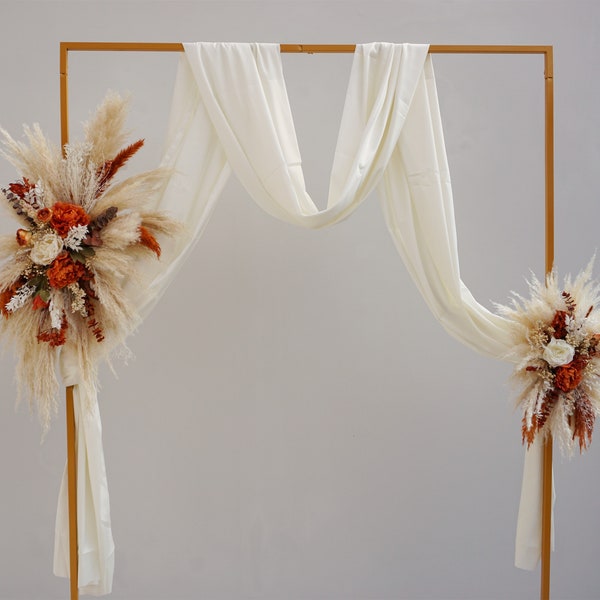 Arch arrangement/ Burnt orange / Backdrop arrangement - Boho wedding |Wedding arch flowers/Pampas arch arrangemen