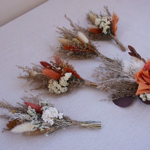 Mini Getrocknete Blumensträuße / Gebrannte Orange / Bunches of Beauty Bouquets / Geschenkideen